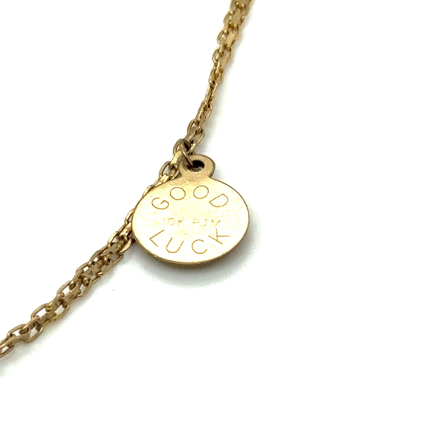 Circa 1990s Chinese Character Charm Bracelet in 10K Gold