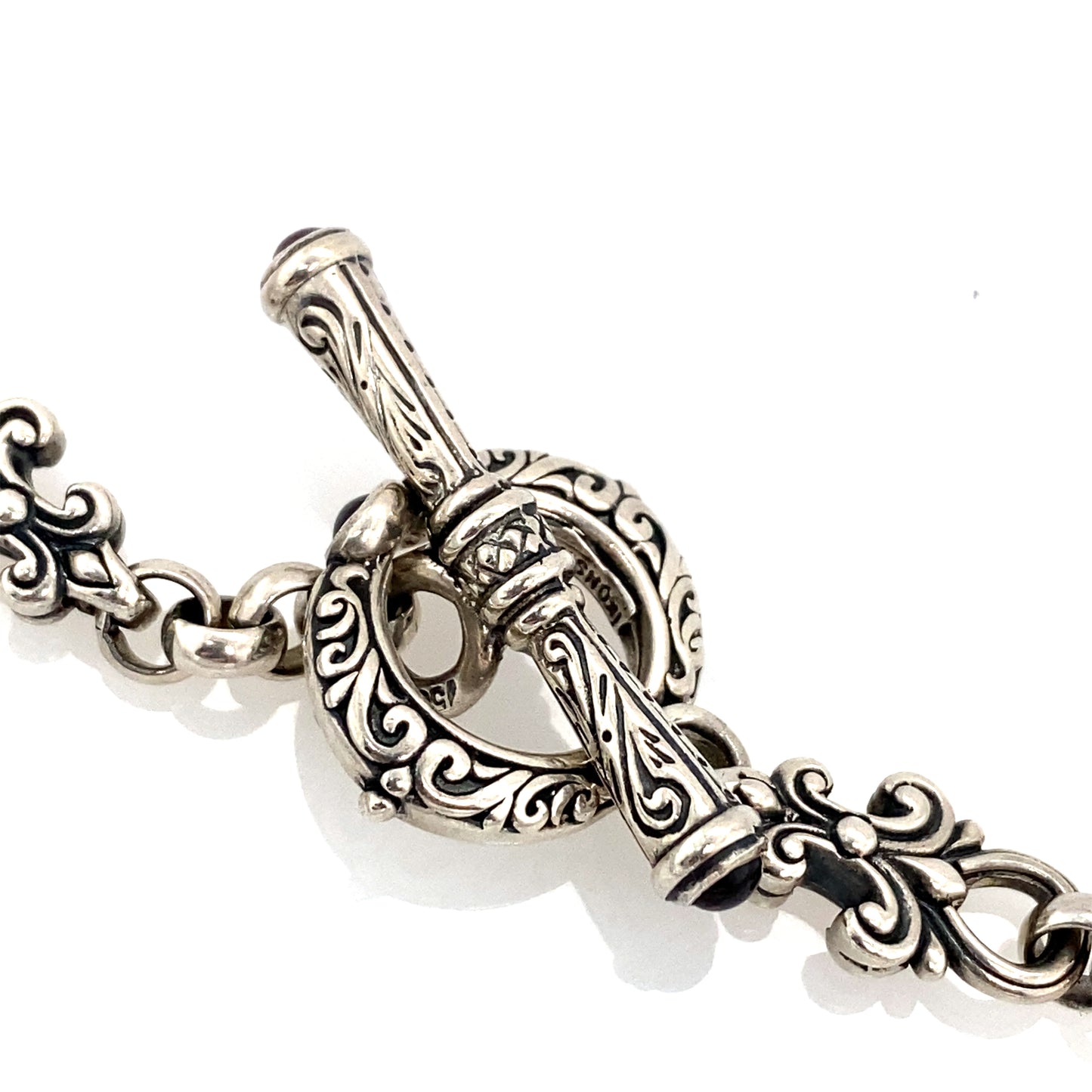 KONSTANTINO Multi-Gemstone Oval Pendant and Chain in Sterling Silver/18K Gold