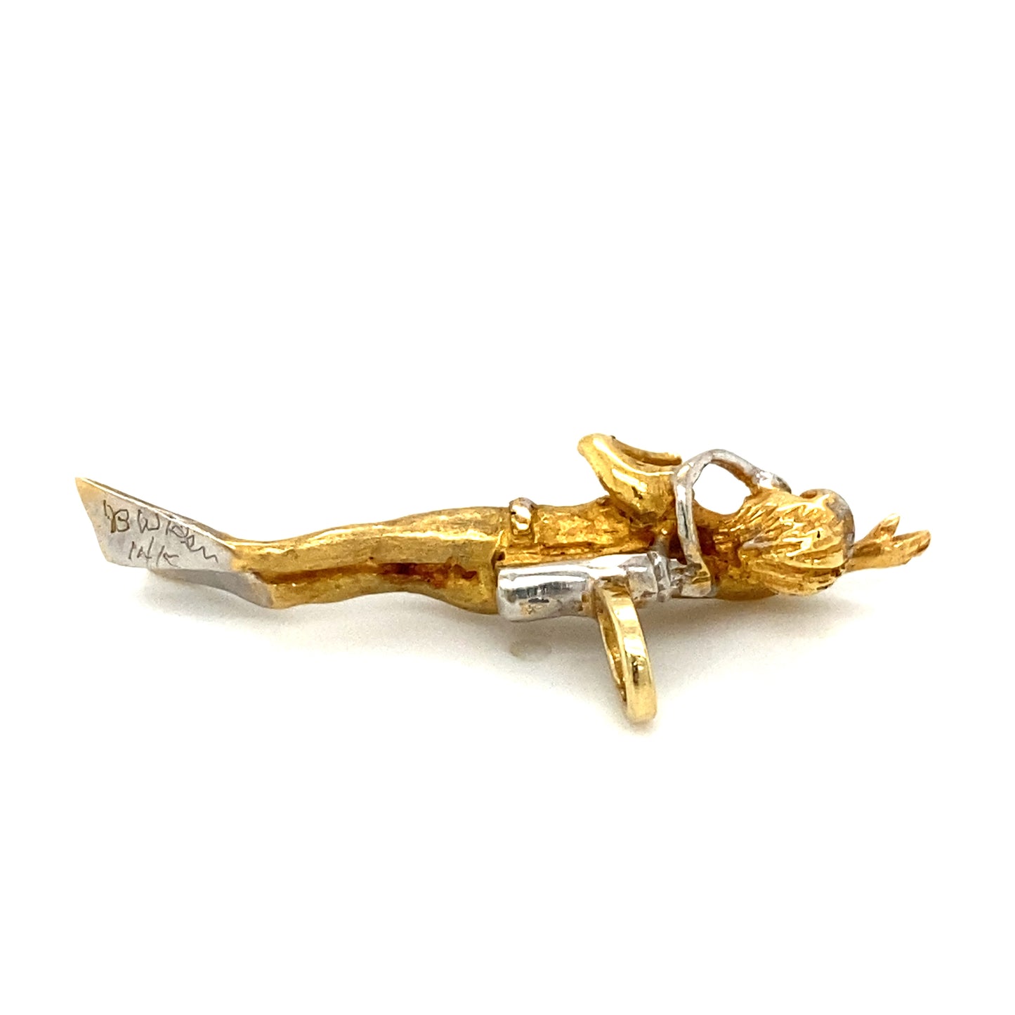 Circa 2000s Scuba Diver Pendant in 14k Gold