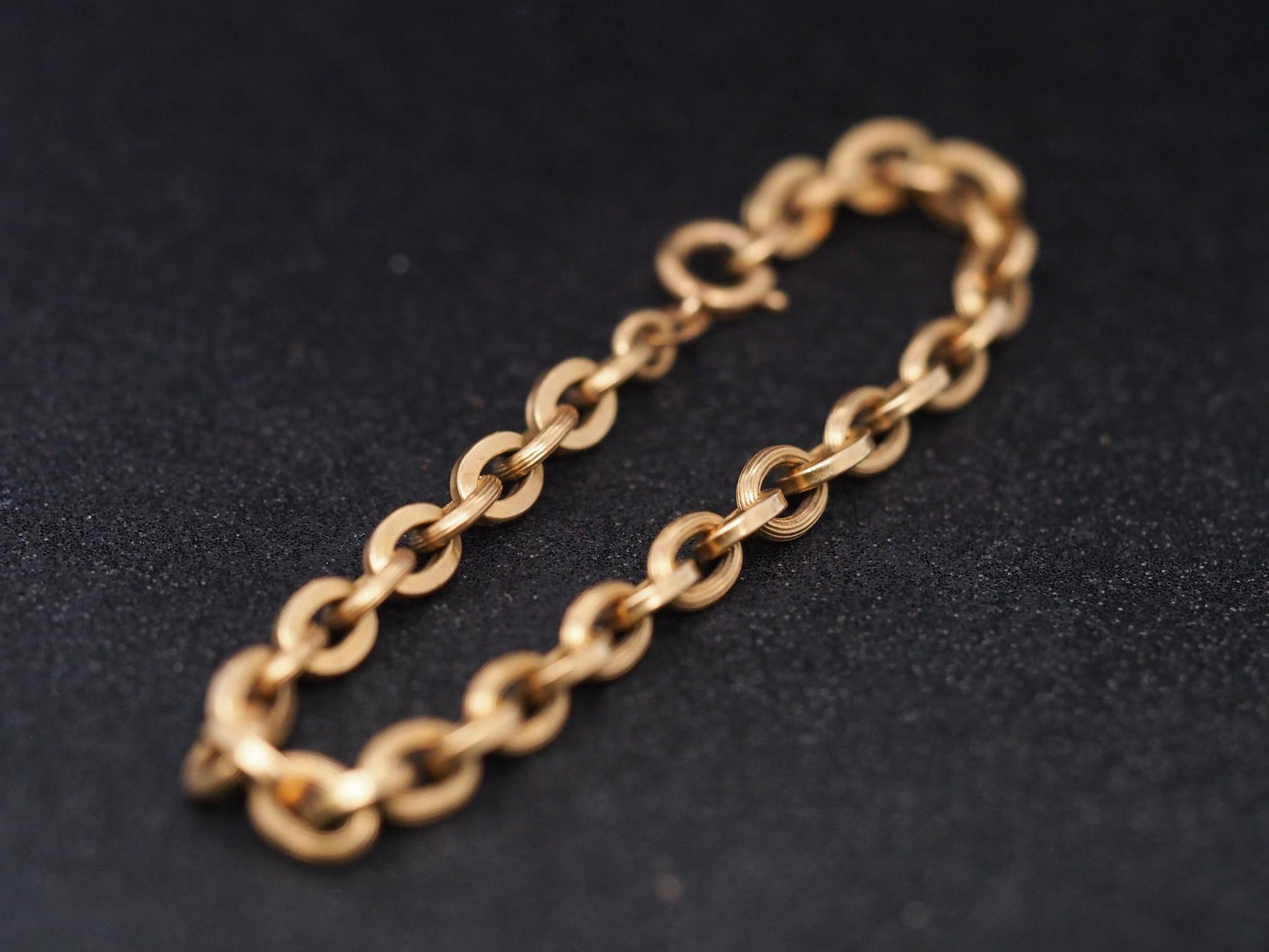 Estate Vintage 18K Yellow Gold Link Bracelet - VHK#335