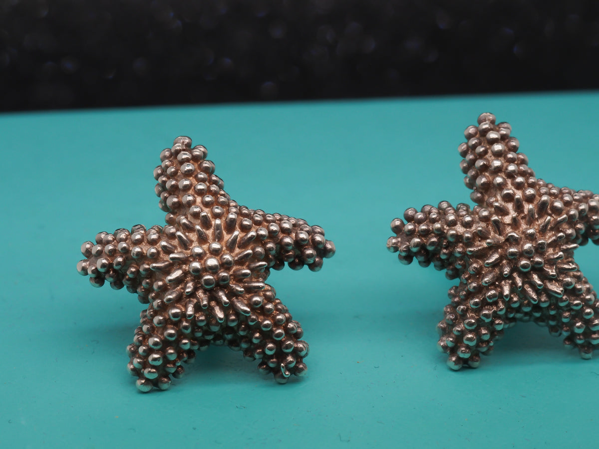 Sterling Silver Tiffany & Co Starfish Clip Earrings - VHK#245