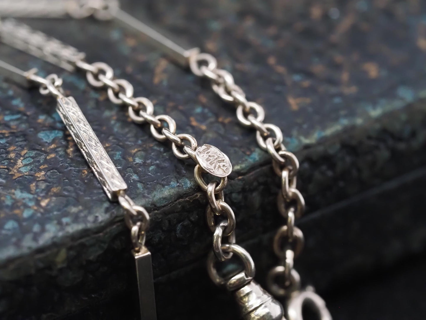 Circa 1920s Antique Chain with Stations 13.5 inch