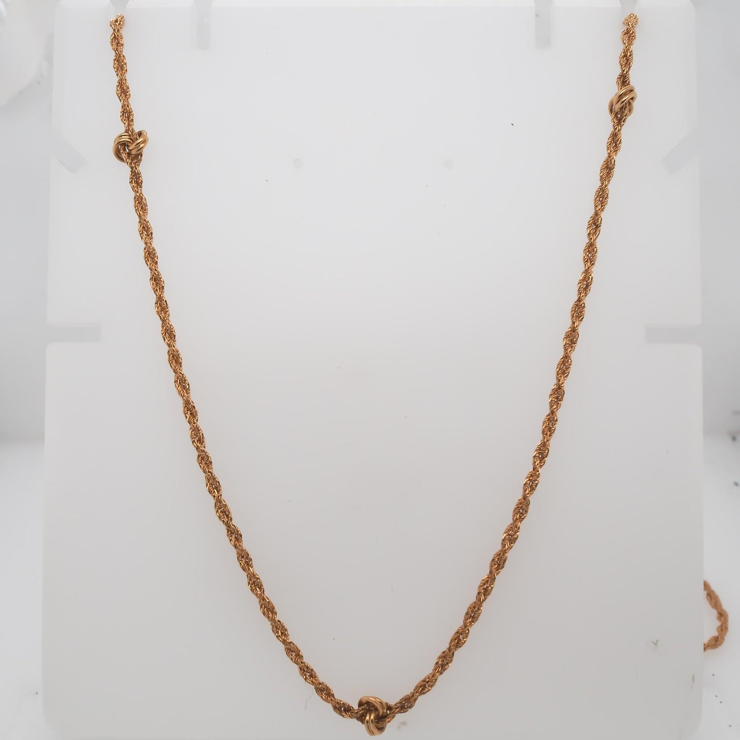 Estate Antique 18K Yellow Gold Unique Knot Link Chain - VHK#381a