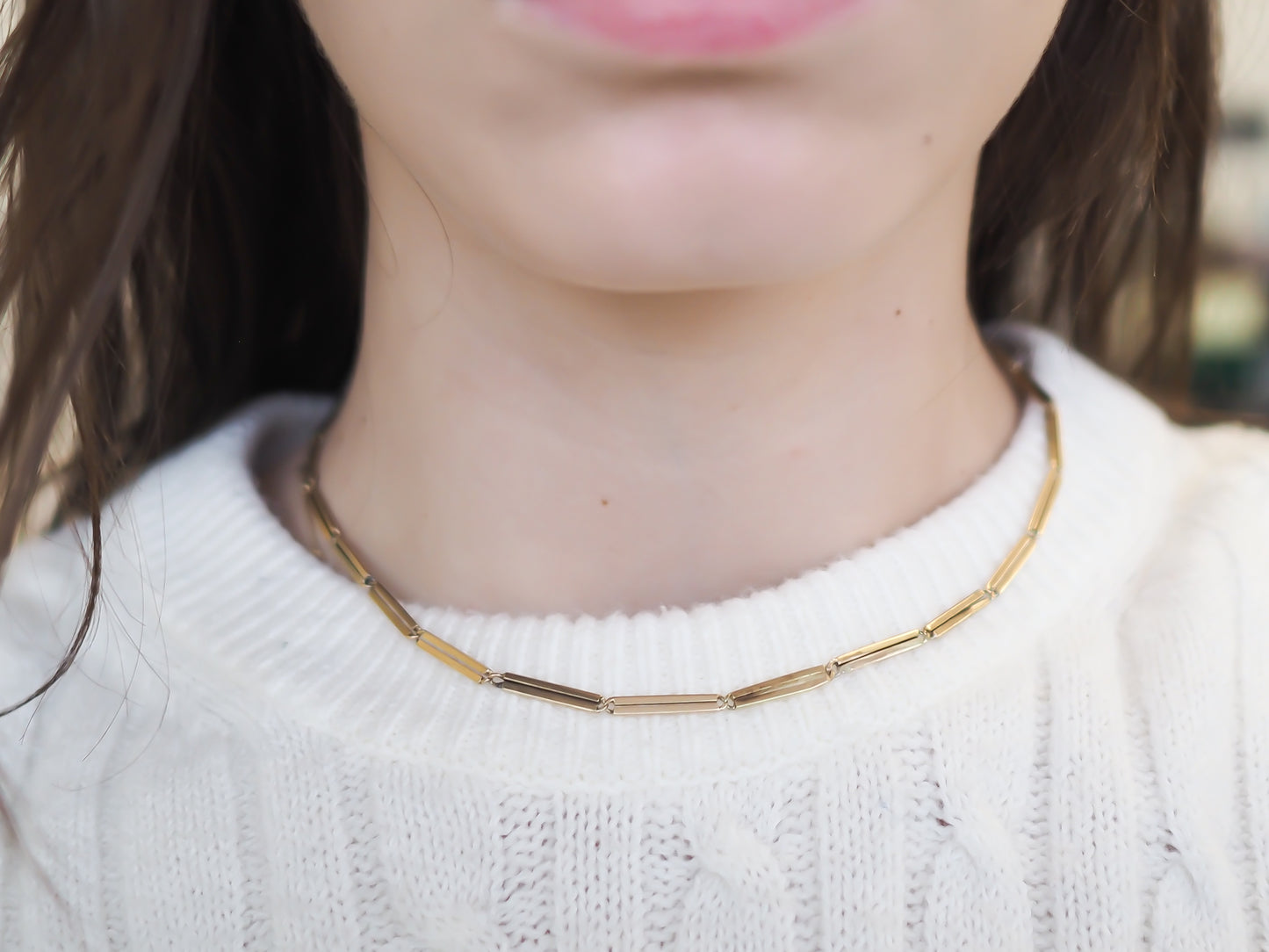 Estate Antique 14K Yellow Gold Unique Link Chain - VHK#744a