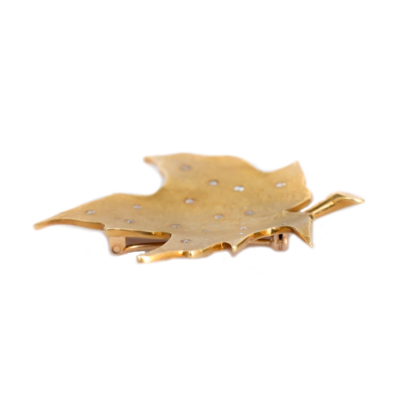 1970s Diamond Yellow Gold Brooch