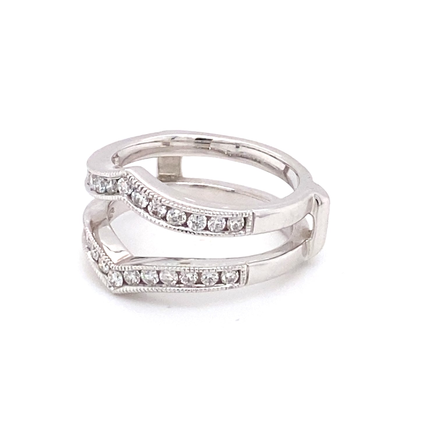 Circa 1980 0.75 Carat Diamond Ring Guard in 14K White Gold