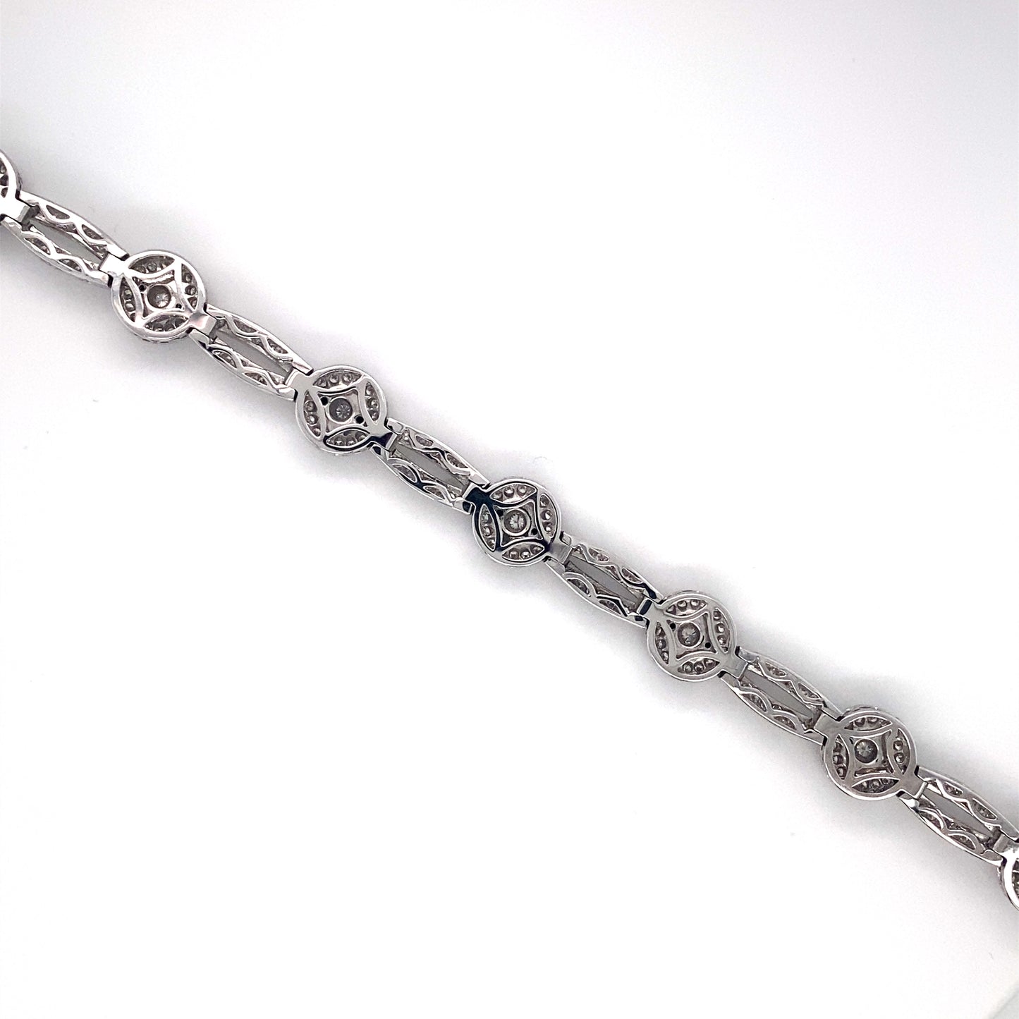 Simon G 2.53 Carat Diamond and Enamel Bracelet in 18 Karat White Gold