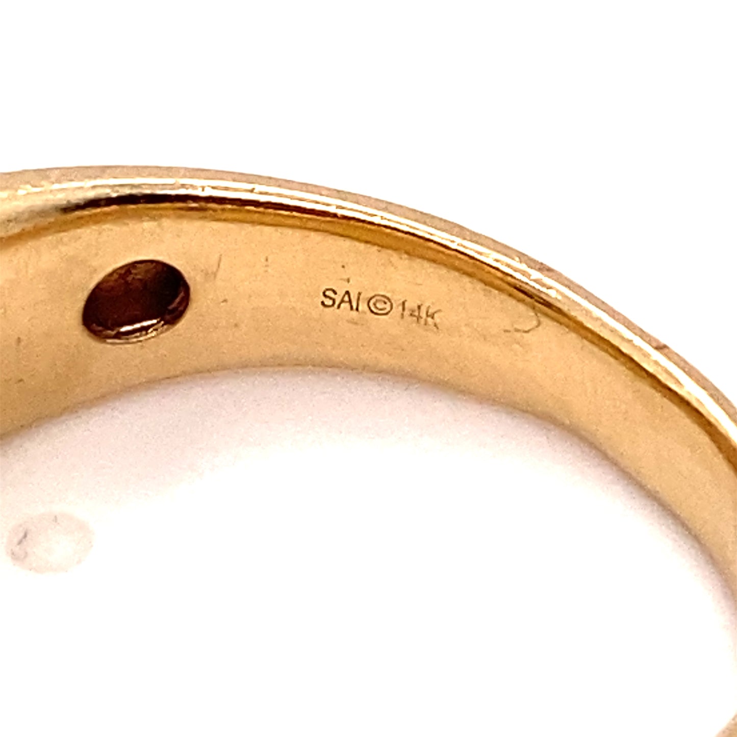 Circa 1980s Five Stone Mens Diamond Ring in 14K Gold