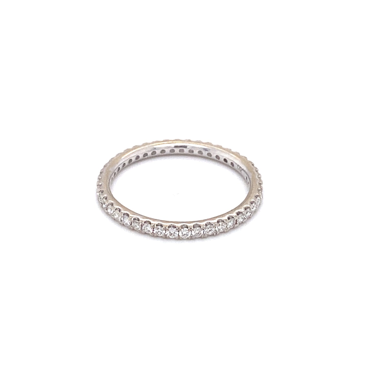 Circa 1980s 1.0 Carat Diamond Eternity Band in 14K White Gold