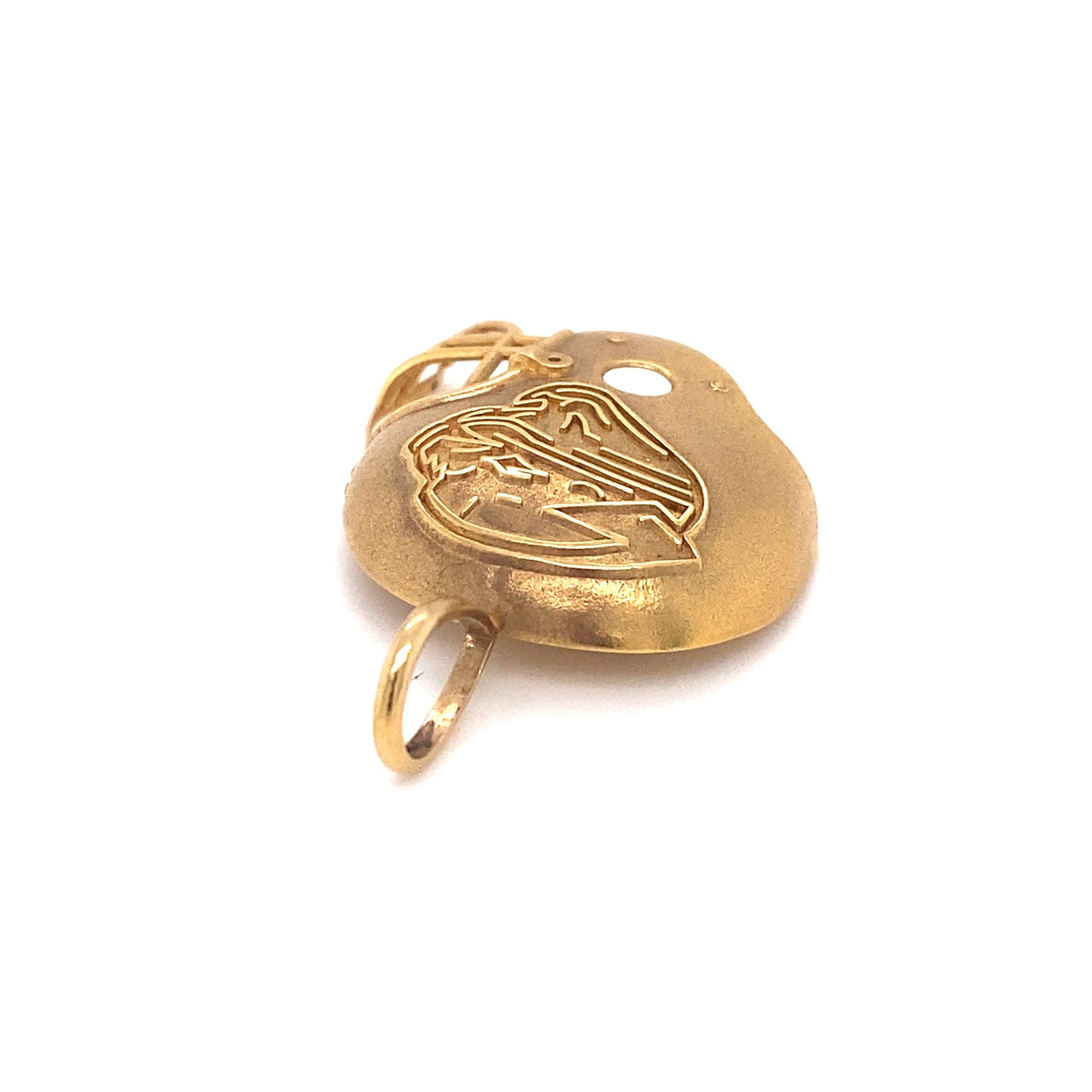 Circa 1990s Jacksonville Jaguars NFL Football Helmet Pendant in 14K Gold