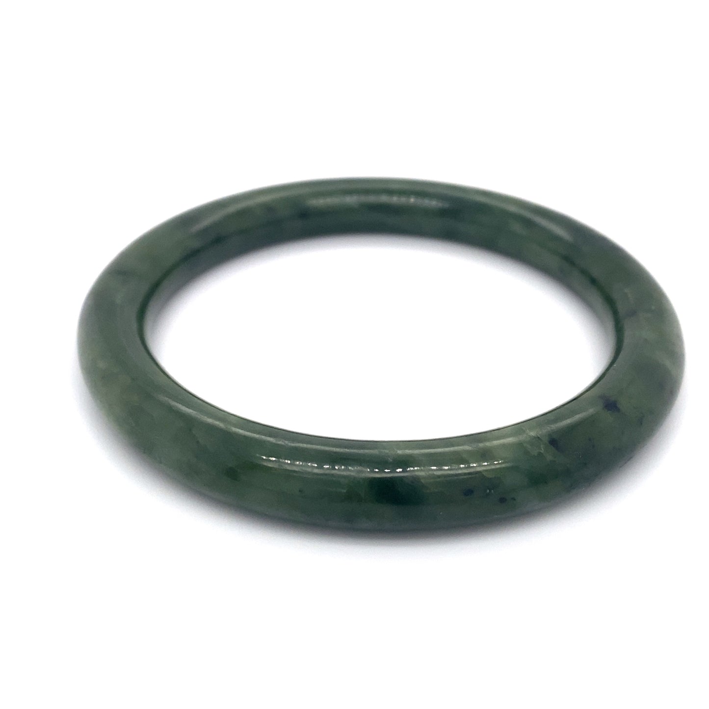 Circa 1950s Vintage Green Jade Bangle Bracelet