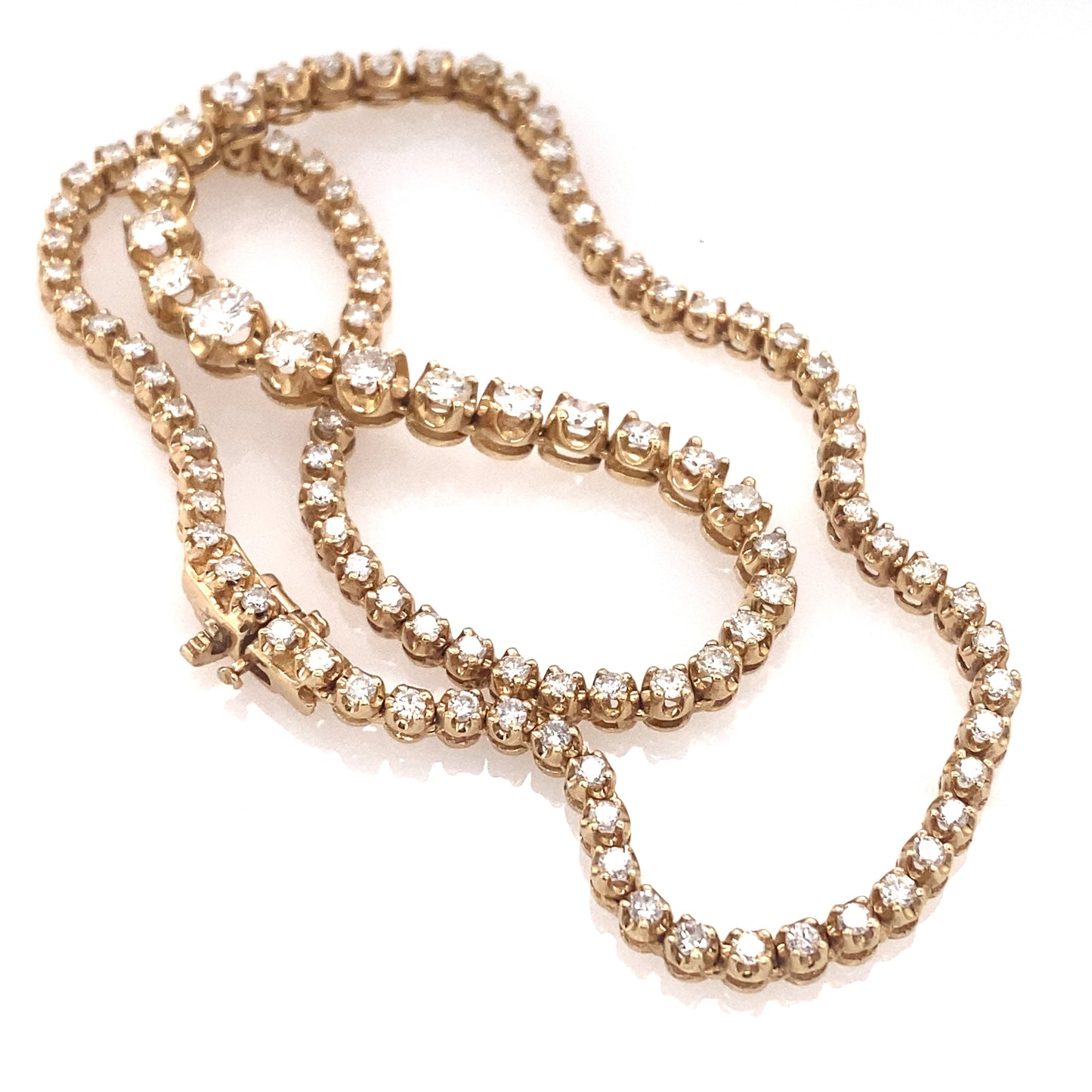 Bailey, Banks & Biddle 6.50 Carat Diamond Riviere Necklace in 14K Gold