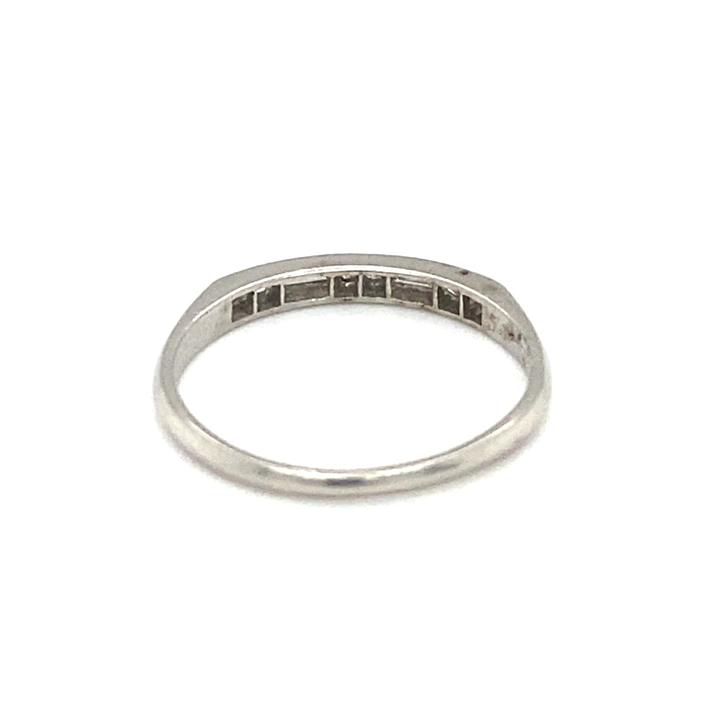 Circa 1930s Diamond Anniversary Band in Platinum with Date Engraving