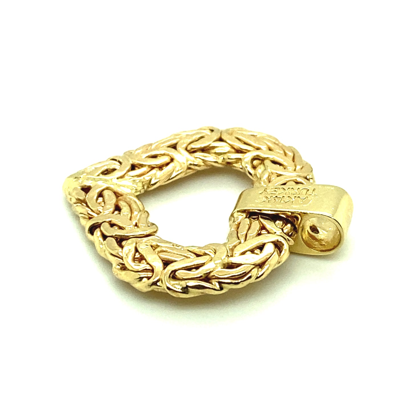 Circa 1980s Byzantine Style Heart Pendant with Diamonds in 14K Gold