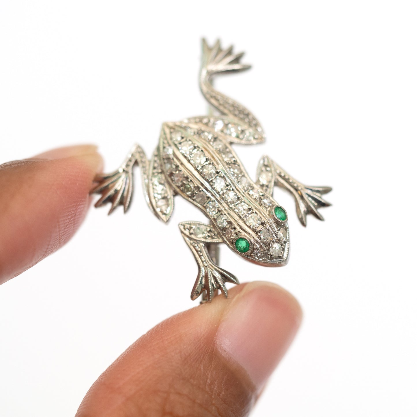 .25 Carat Total Weight Diamond Platinum Brooch