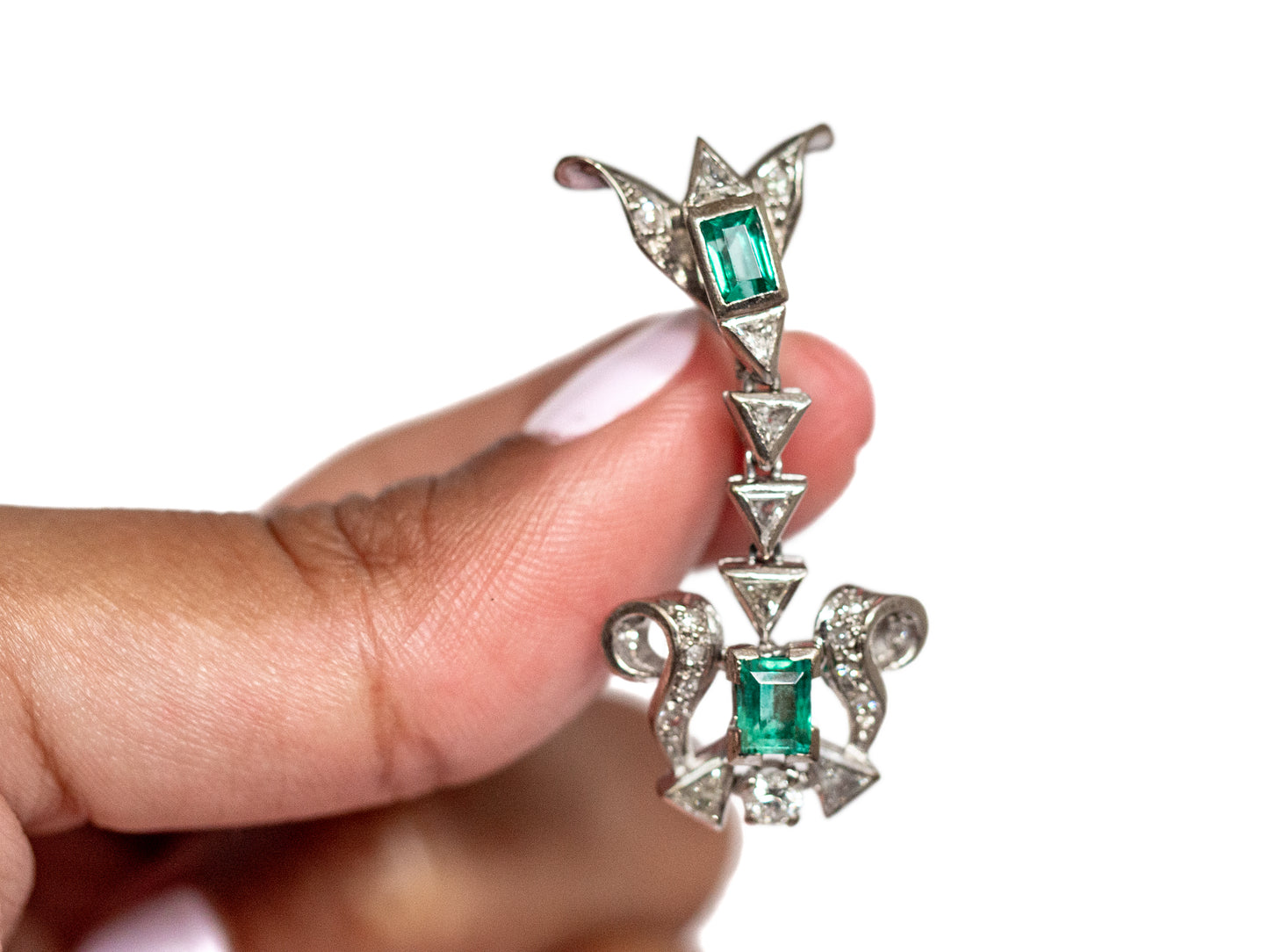 1.00 Carat Total Weight Diamond Platinum Earrings