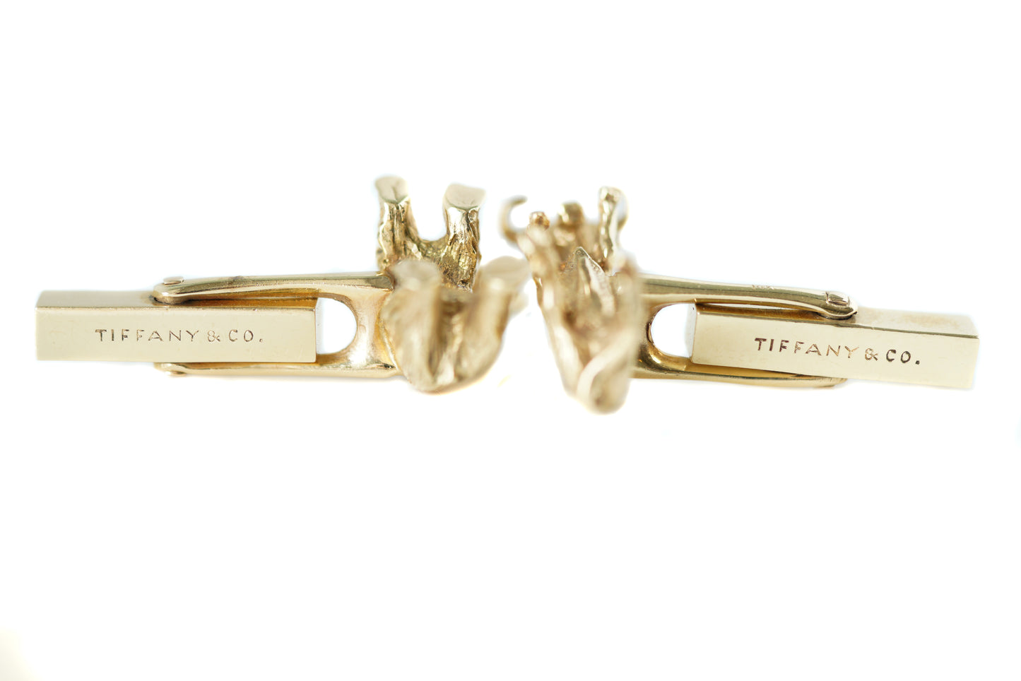 Tiffany & Co. 14k Yellow Gold Bear and Bull Cufflinks