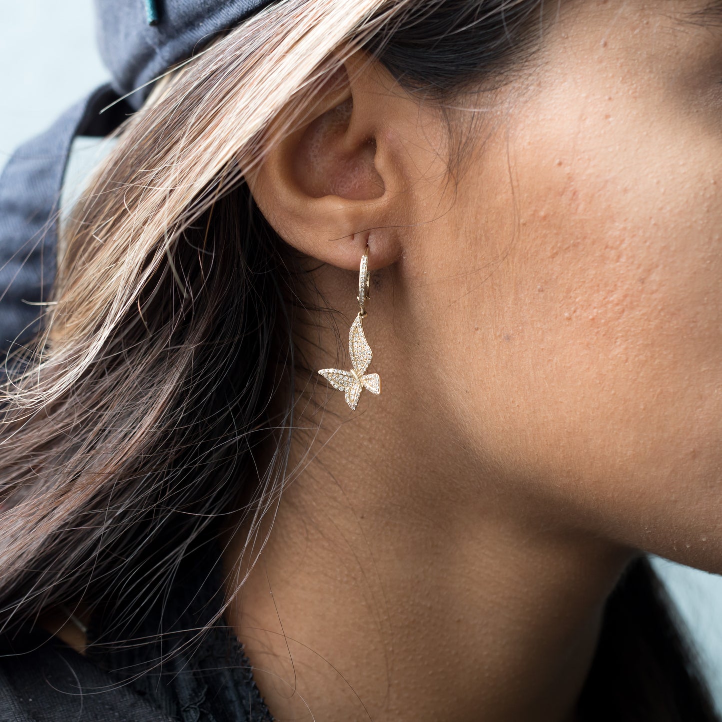 Diamond Yellow Gold Earring