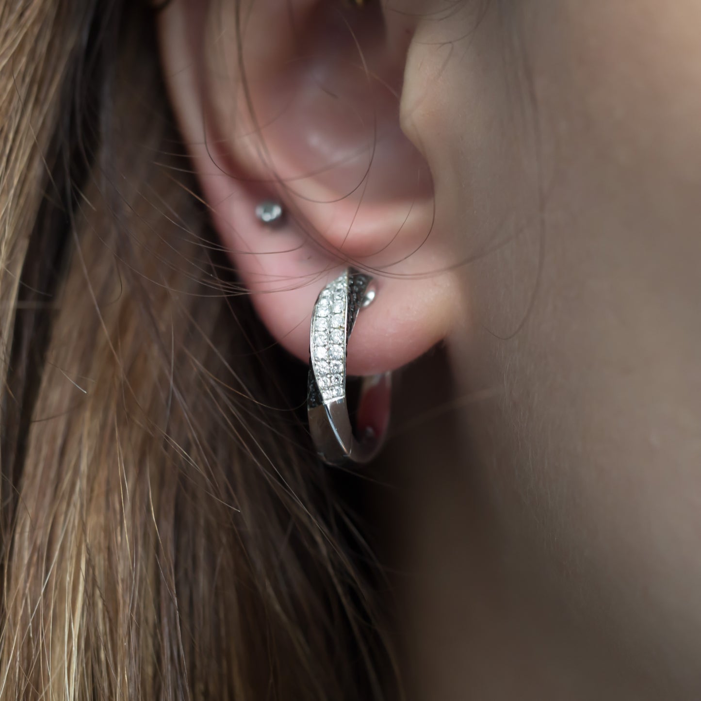 White Gold Diamond Earrings