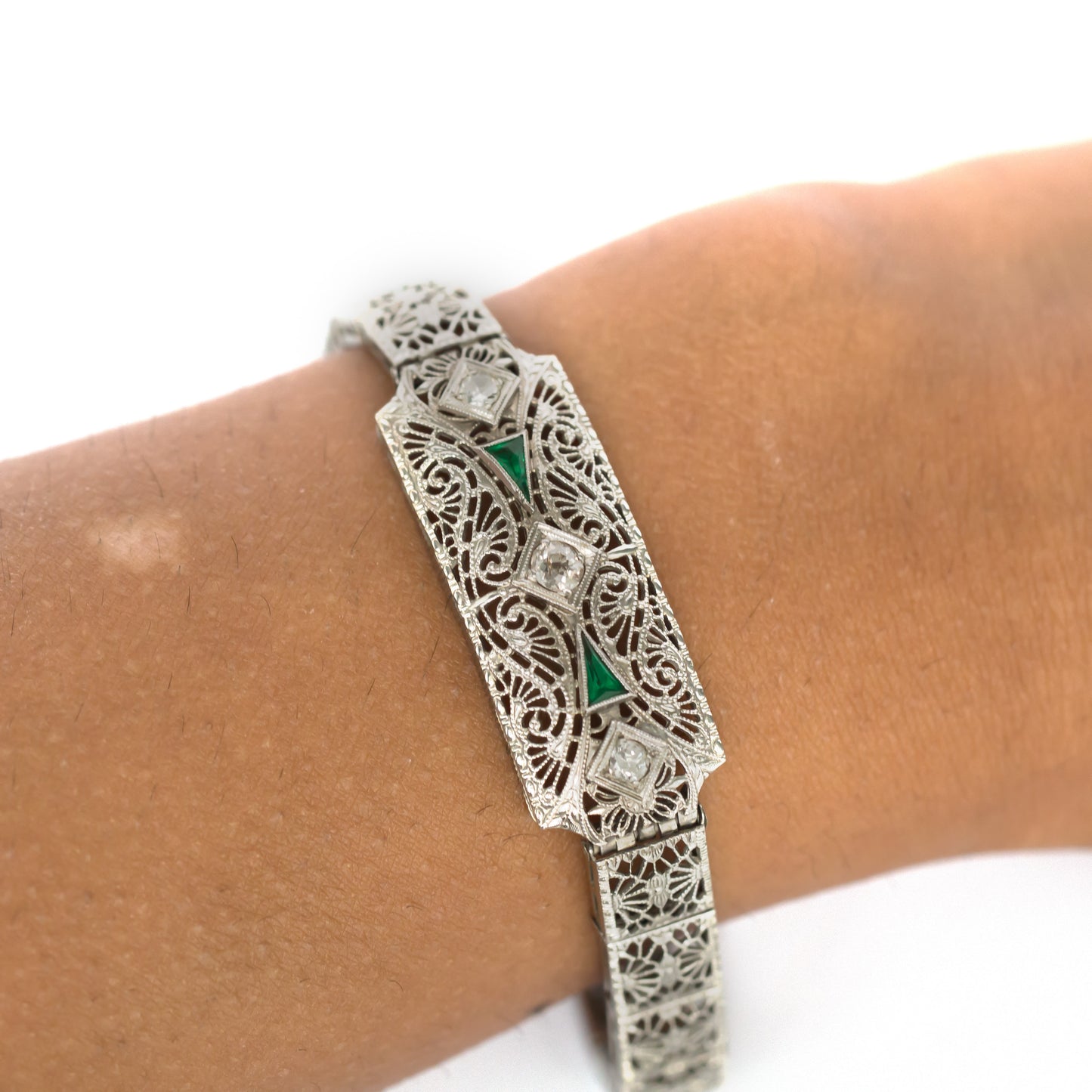 14k White Gold Bracelet