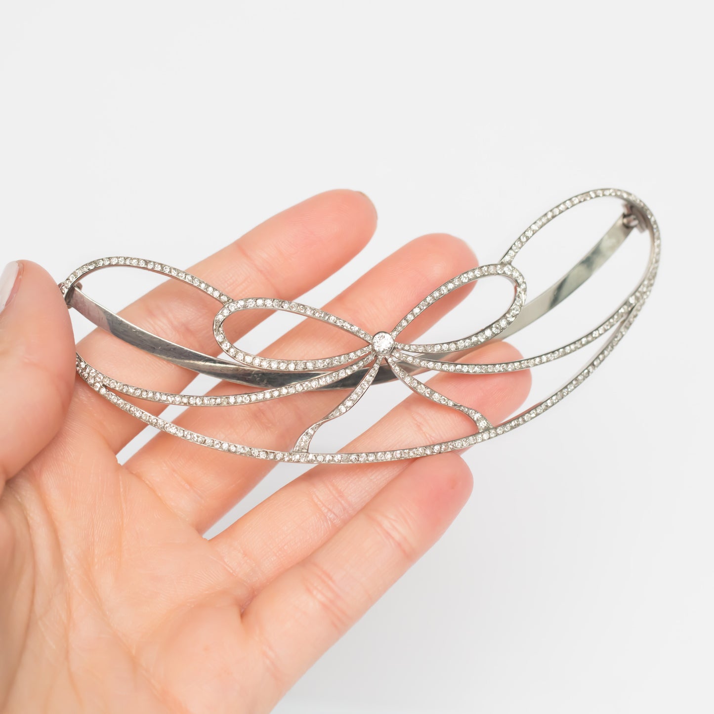 1920s Platinum Hair Clip