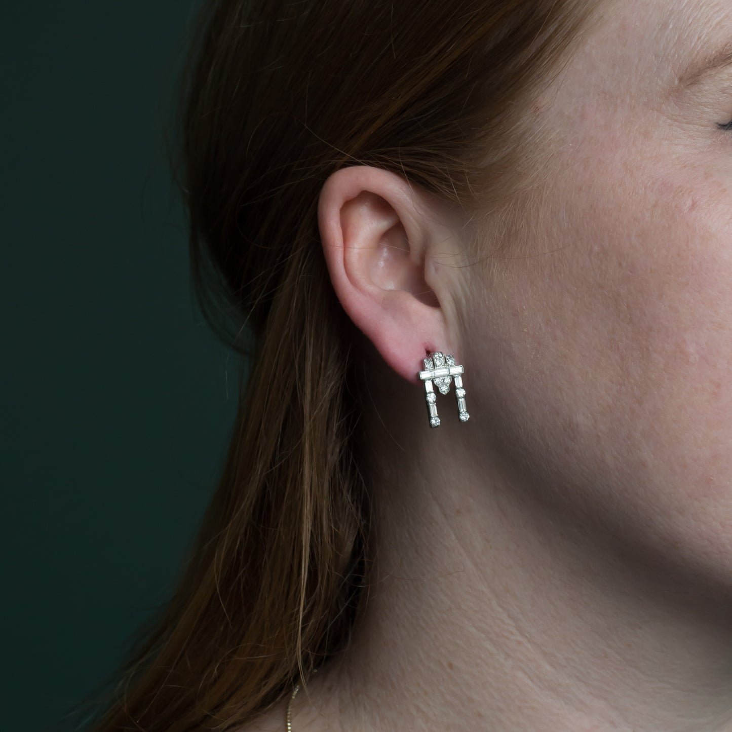 1.00 Carat Platinum Earrings