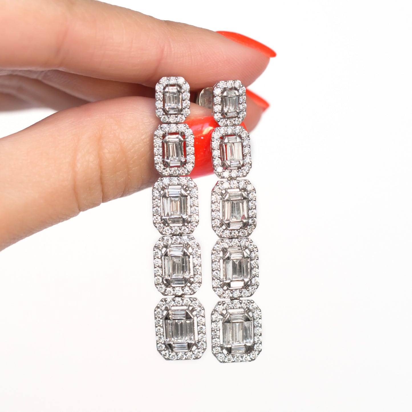 Diamond White Gold Earrings