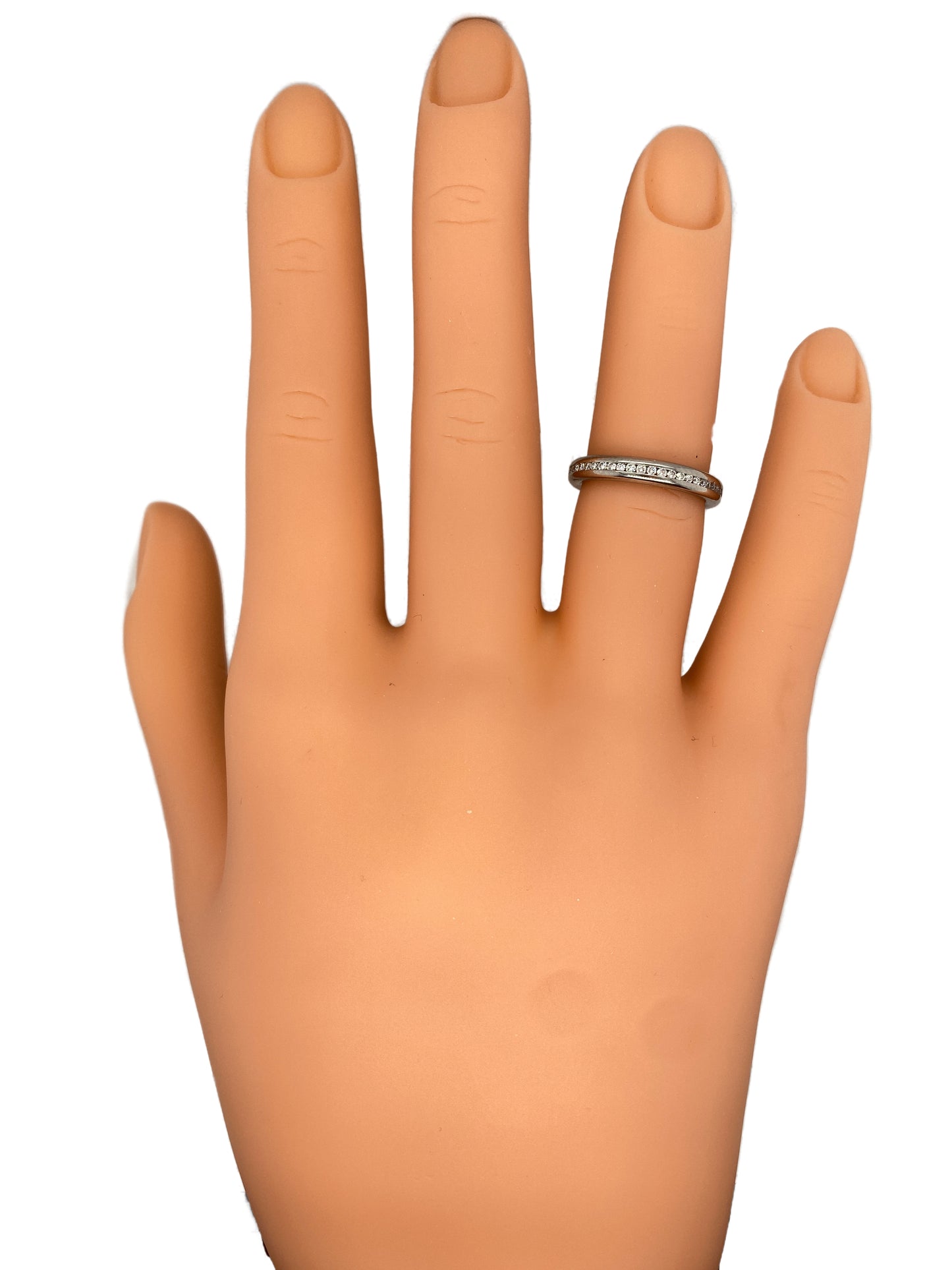 Circa 1990s 1.0 Carat Diamond Eternity Band in Platinum