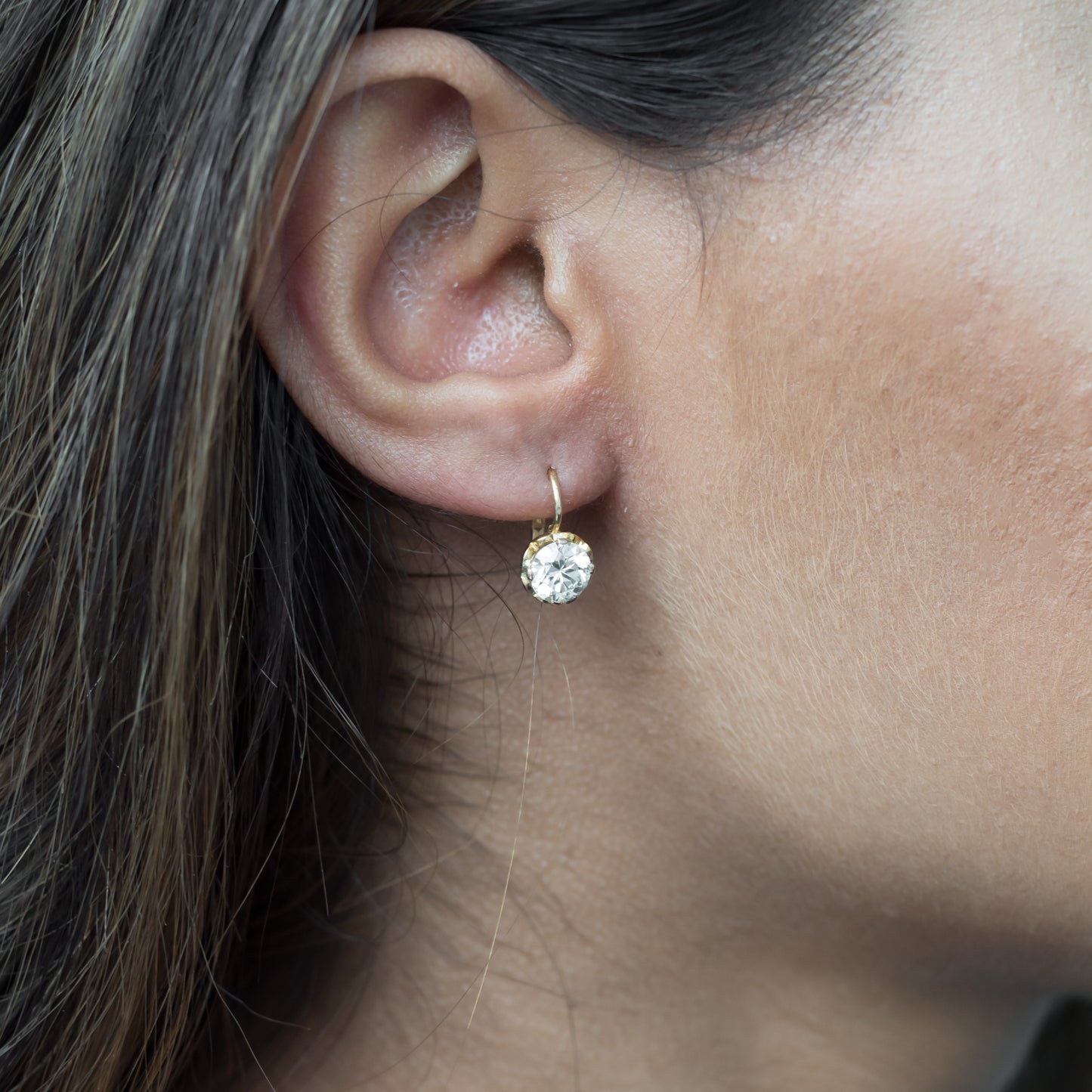 9K Yellow Gold 1.95cttw Diamond Earrings