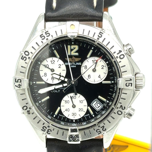 BREITLING Colt Chronograph 46mm Mens Wrist Watch, Stainless Steel