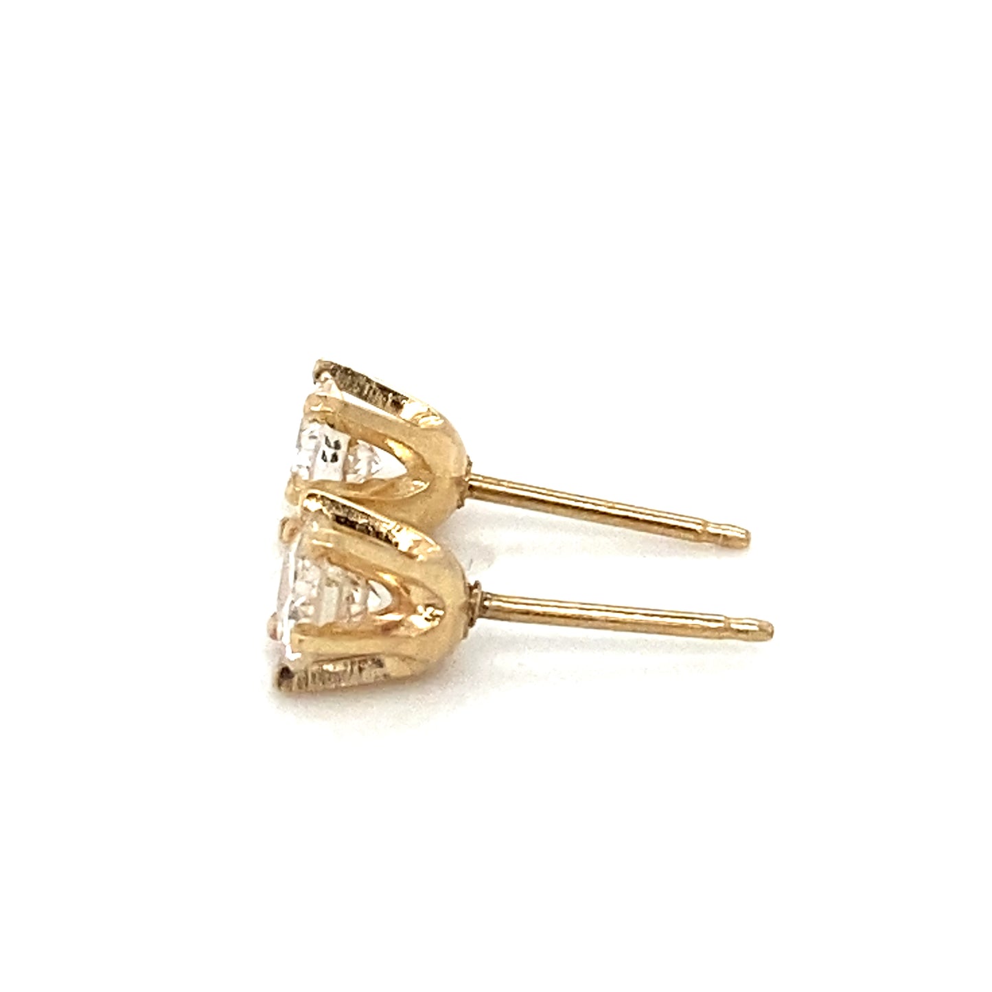 Circa 2000s 0.67 CTW Round Diamond Stud Earrings in 14K Gold