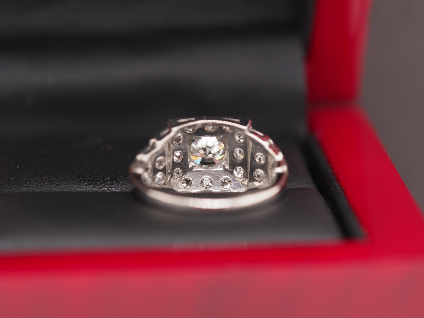 1920 Art Deco Platinum Diamond Engagement Ring