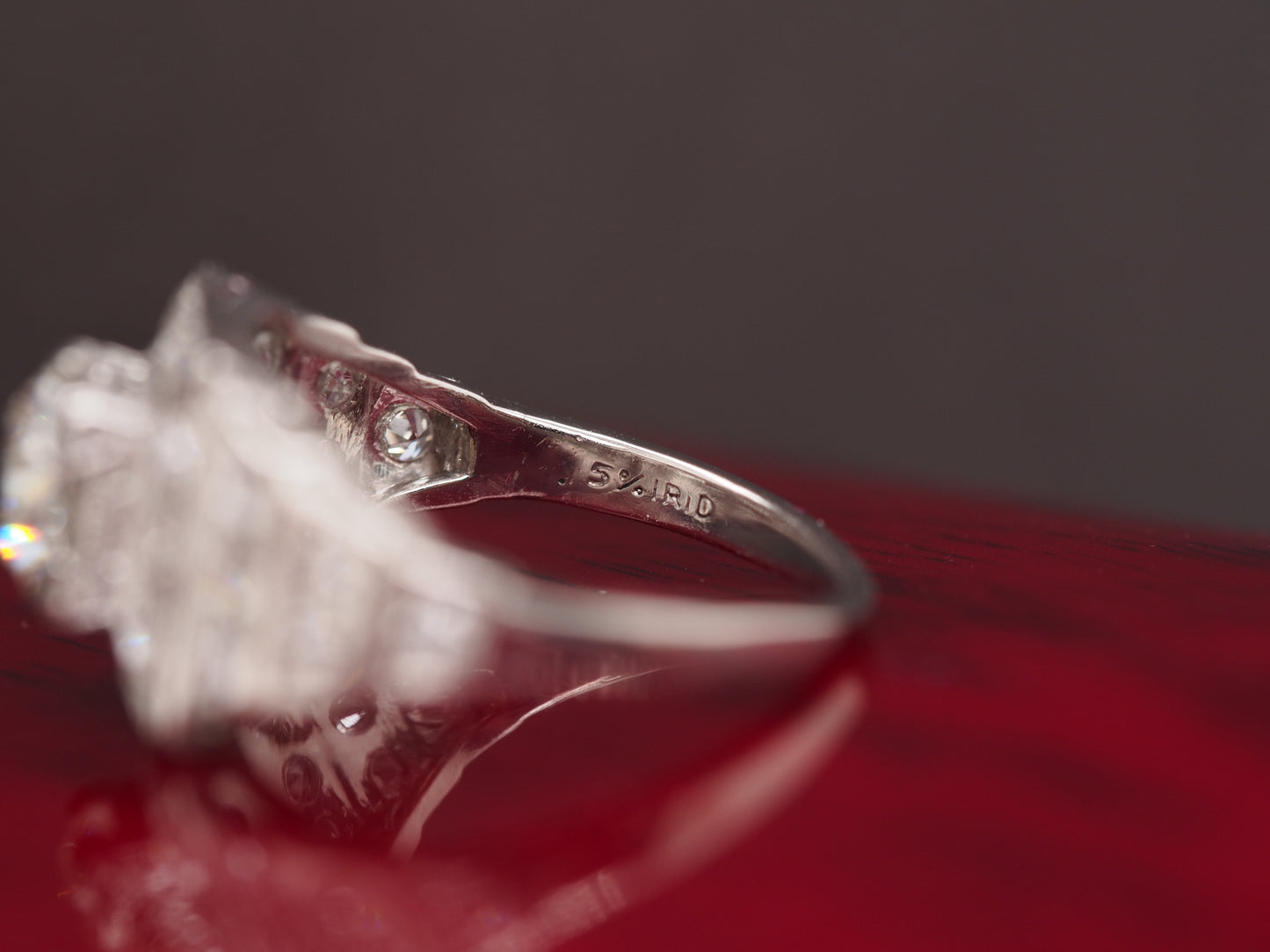1920 Art Deco Platinum Diamond Engagement Ring