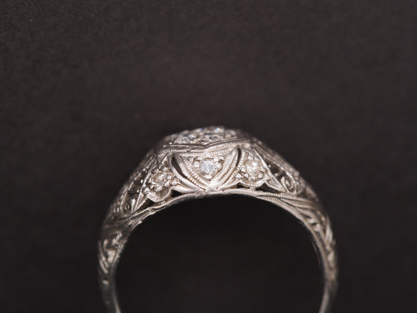 1920 Art Deco Platinum Diamond Engagement Ring