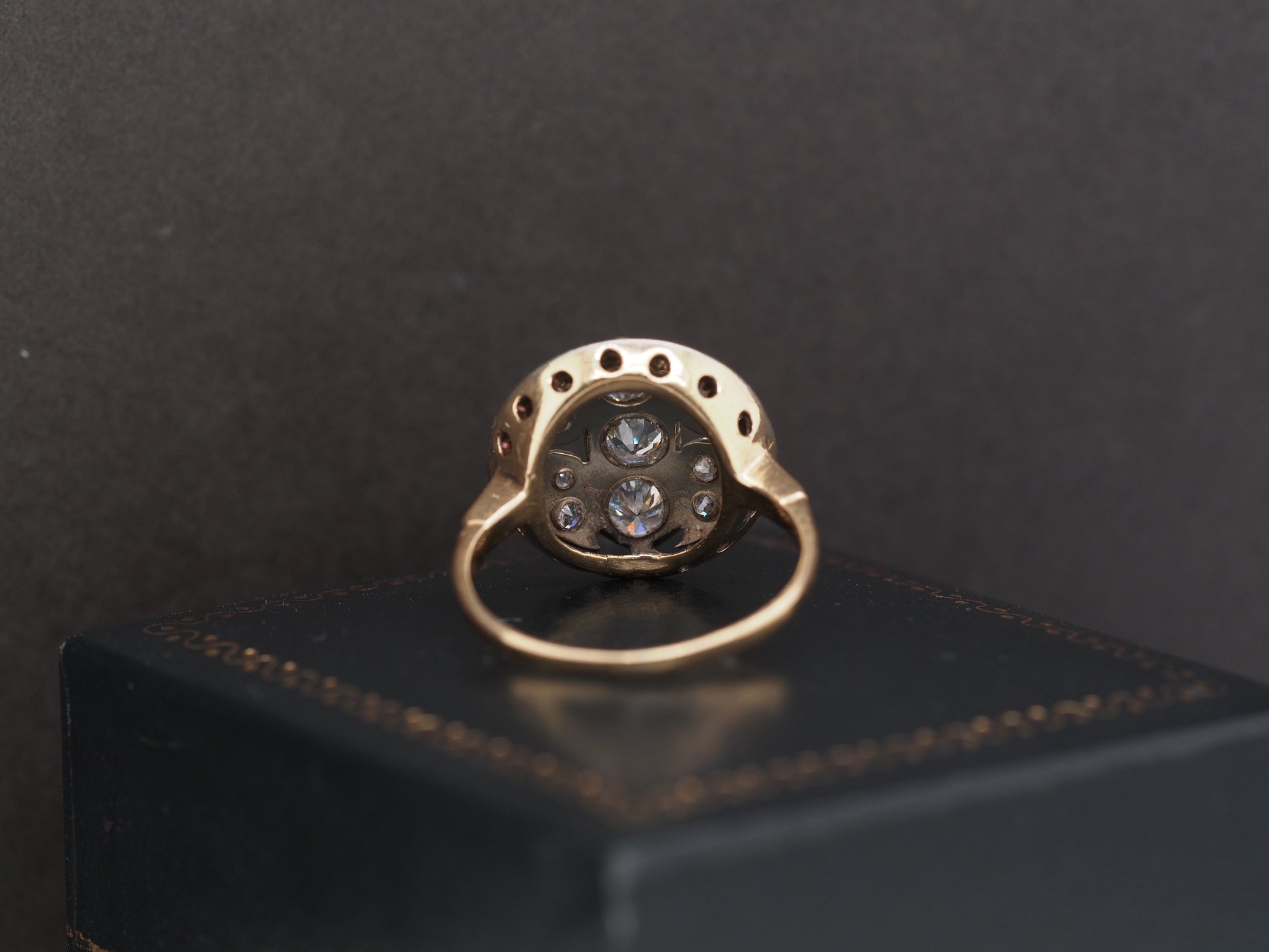 1920 14K Yellow Gold 1.25cttw Diamond Engagement Ring