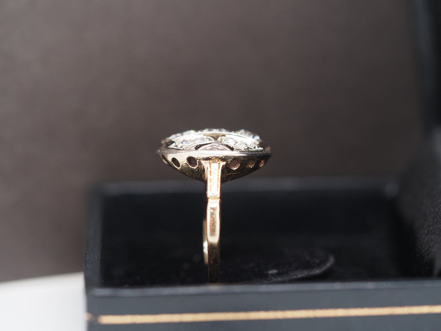 1920 14K Yellow Gold 1.25cttw Diamond Engagement Ring
