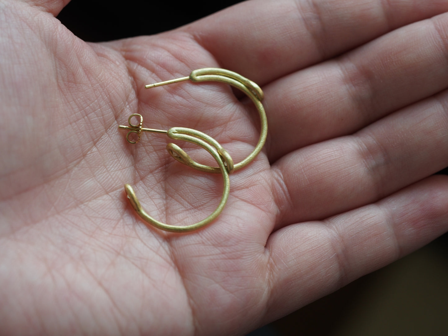18K Yellow Gold .40cttw Round Diamond Brilliant Open Hoop Earrings