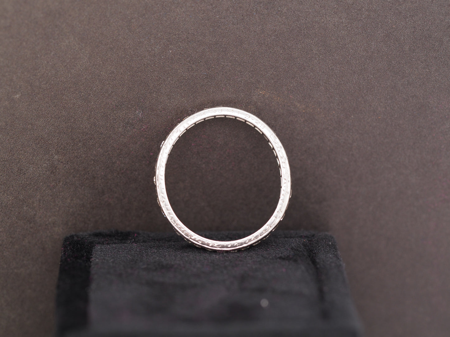 1950 Platinum 1.00cttw Single Cut Diamond Wedding Band