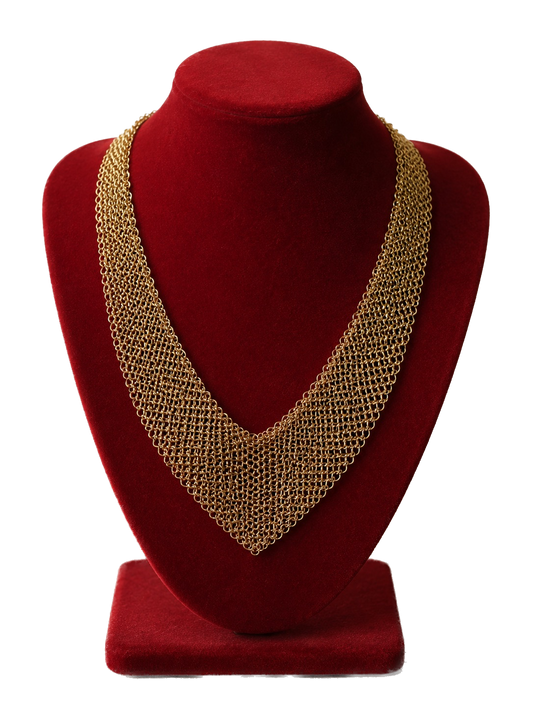 Tiffany & Co Elsa Peretti 18K Yellow Gold Large Mesh Necklace - VHK#490