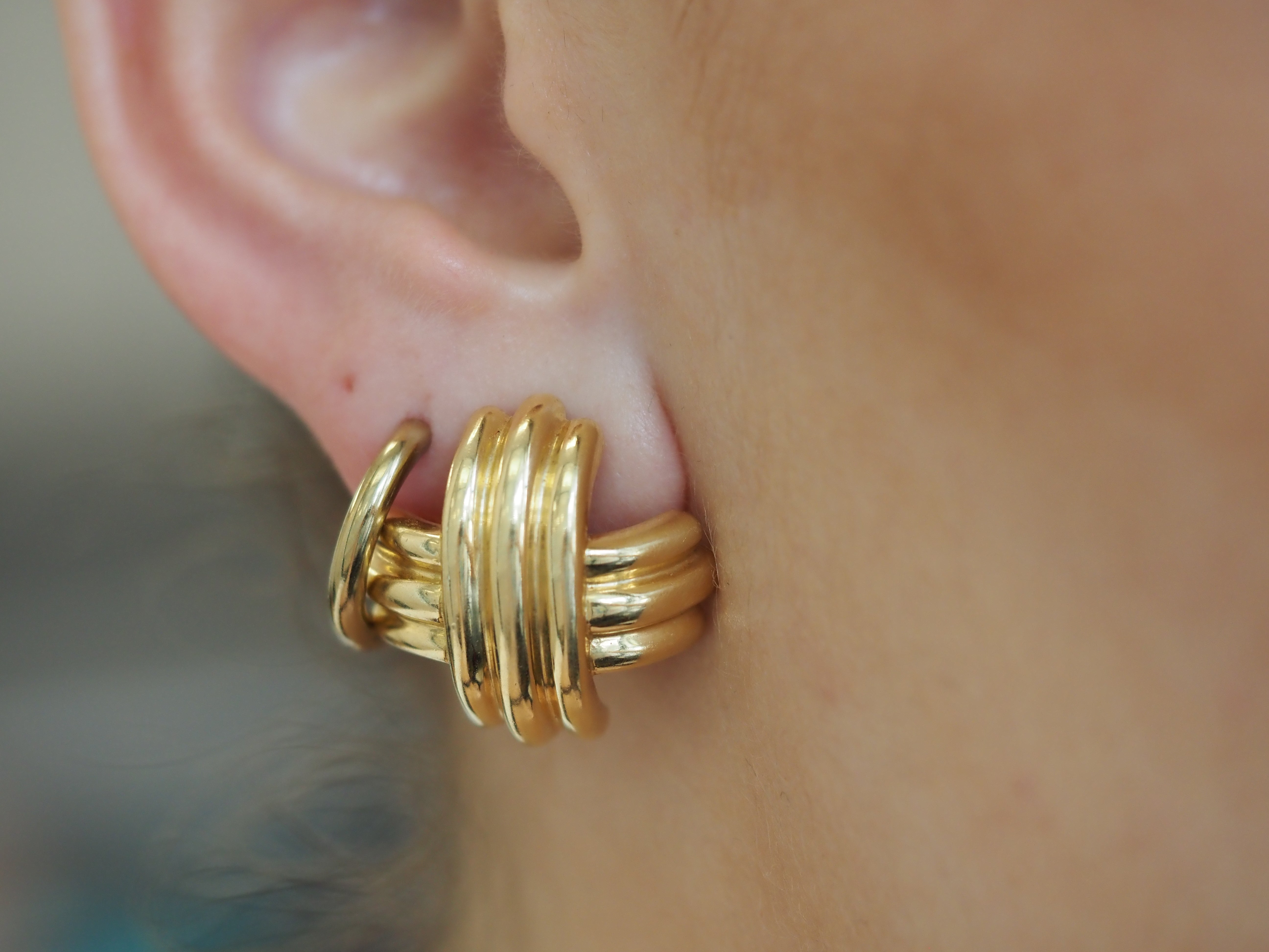18K Yellow Gold TIFFANY & Co. “X” Medium Size Earrings – The Verma