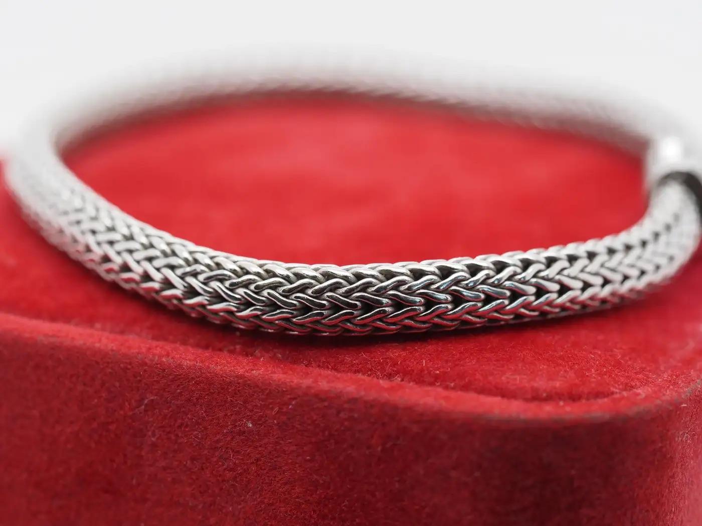 John Hardy Sterling Silver Diamond Bracelet - VHK#297