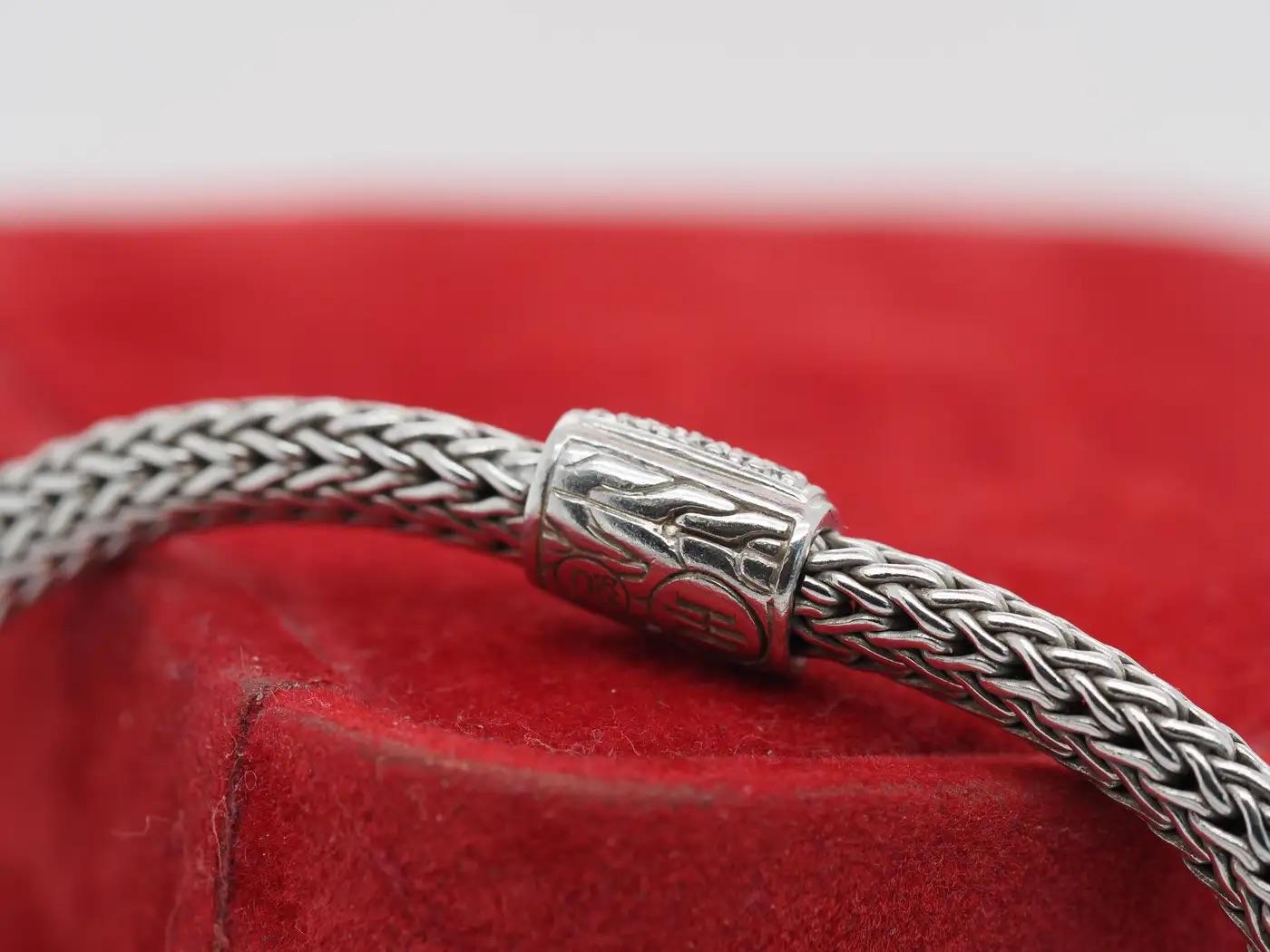 John Hardy Sterling Silver Diamond Bracelet - VHK#297
