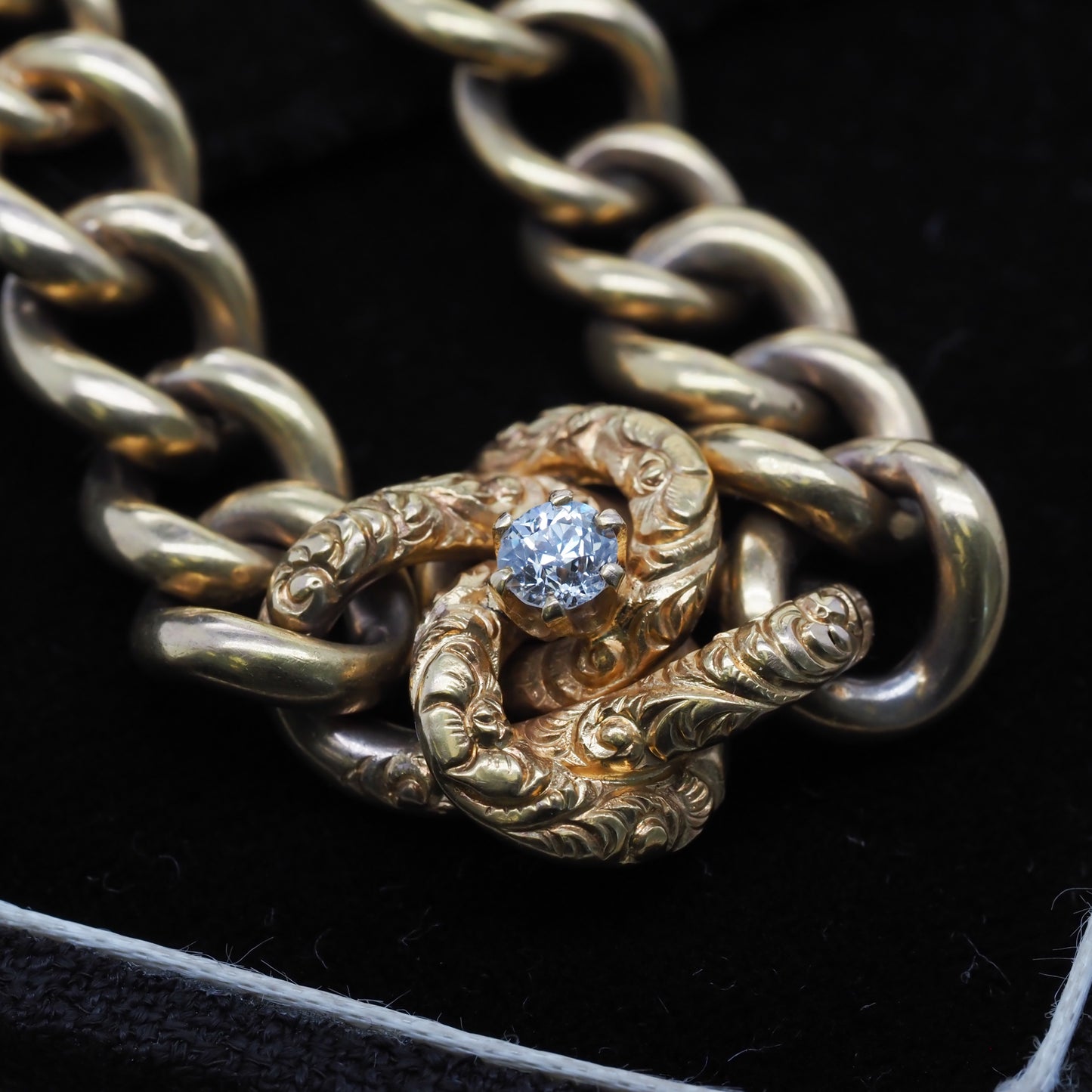 Circa 1890s Victorian Bracelet .25ct Old European Cut Diamond