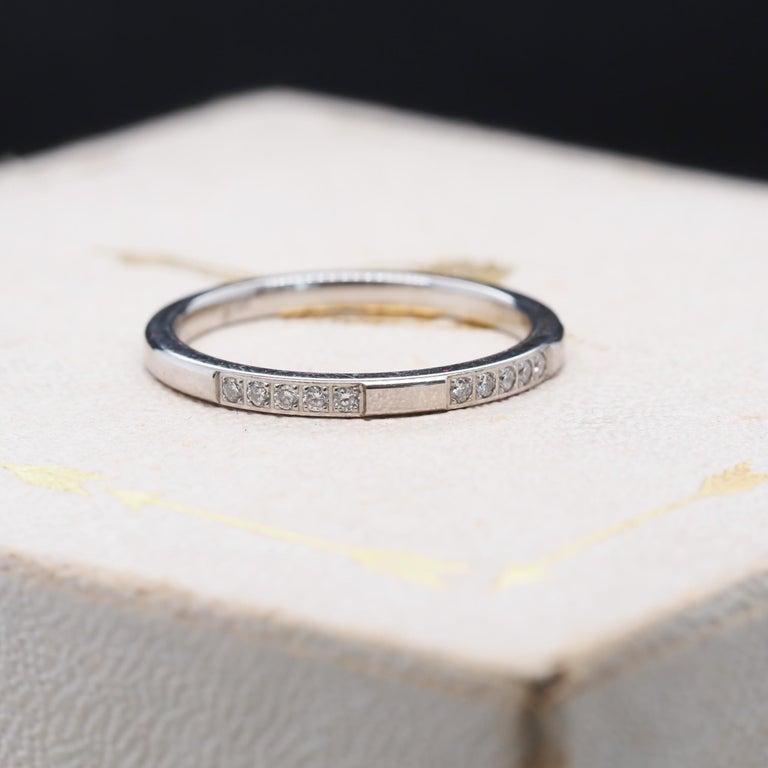 14K White Gold Diamond Wedding Band - VHK#371