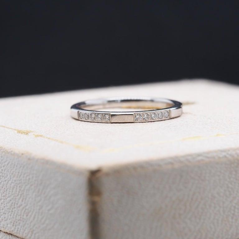 14K White Gold Diamond Wedding Band - VHK#371