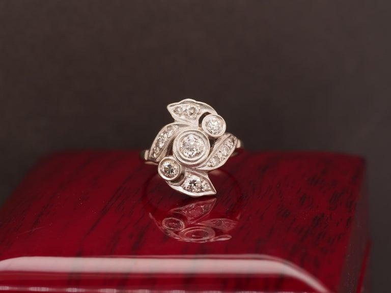 14K White Gold 1.00 Carat Total Weight Diamond Ring - VHK#378