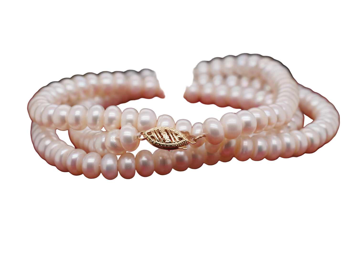 1990 14K Yellow Gold Pearl Necklace