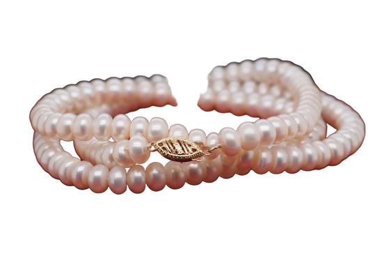 1990 14K Yellow Gold Pearl Necklace