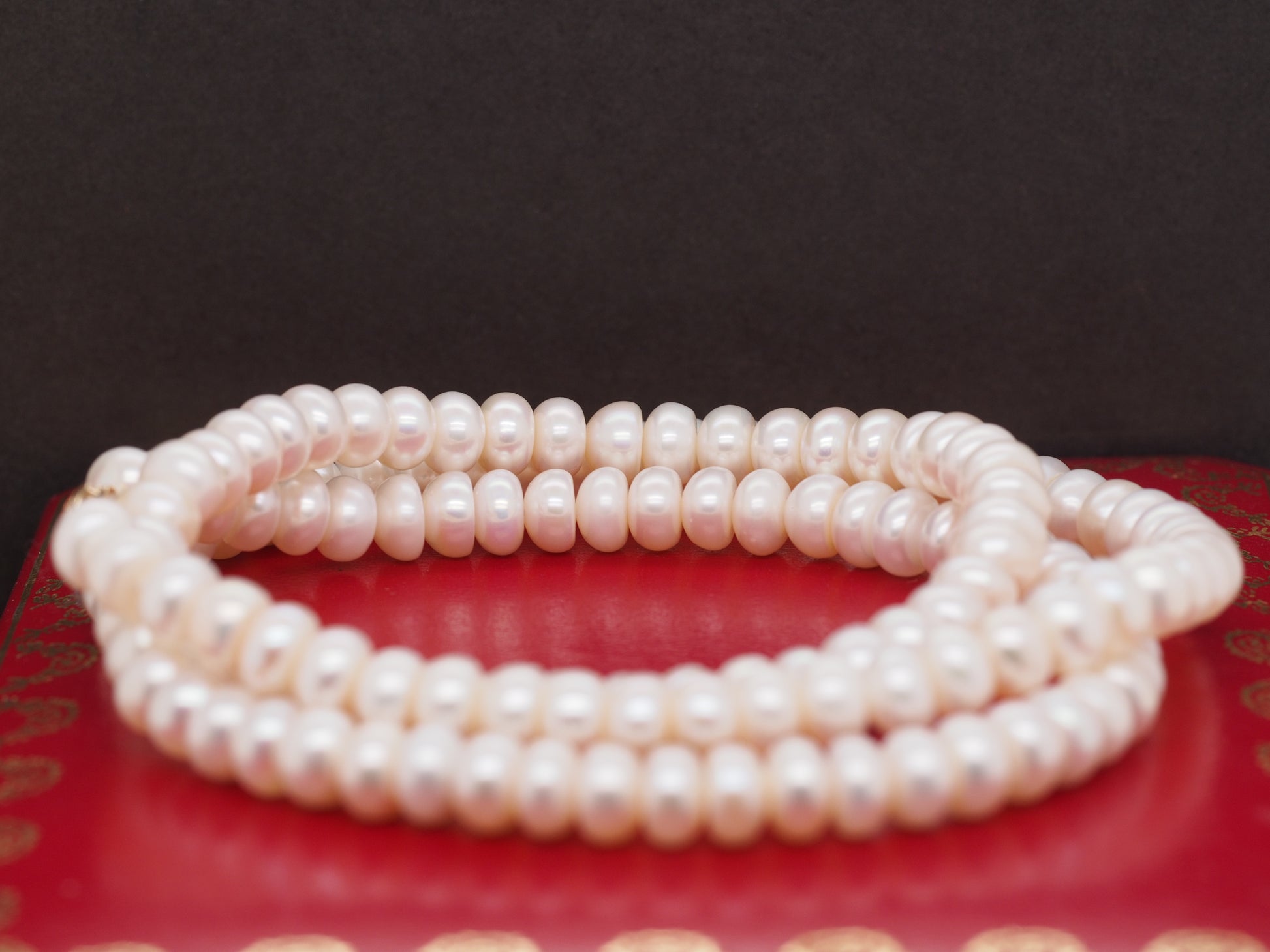 1990 14K Yellow Gold Pearl Necklace