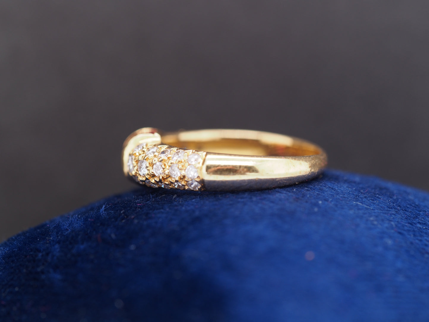 18K Yellow Gold Ruby and Diamond Wedding Band